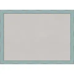 Sky Blue Rustic Wood Framed Corkboard, Grey Cork