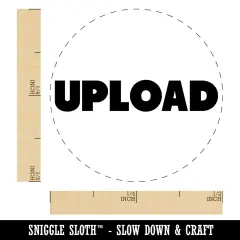 Upload Bold Text Self-Inking Rubber Stamp for Stamping Crafting Planners Brown