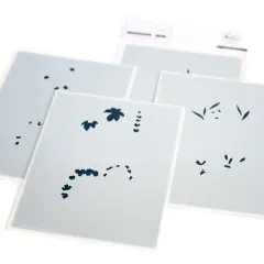 Pinkfresh Studio Stencils 4.25"X5.25" 4/Pkg-All Kinds Of Wonderful