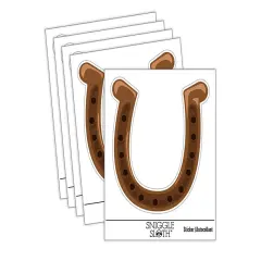 Horseshoe Lucky Waterproof Vinyl Phone Tablet Laptop Water Bottle Sticker Set - 5 Pack