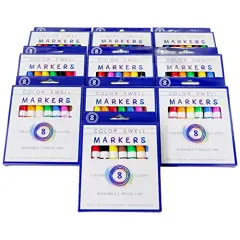 Washable Markers 10 Boxes of 8 Vibrant Colors Are Perfect for Teachers, Kids, Parties, and Classrooms