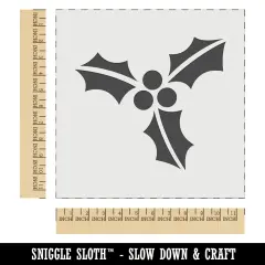 Christmas Holly Wall Cookie DIY Craft Reusable Stencil
