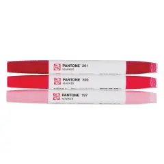 Pantone Dual Tip Markers - Red, Set of 3