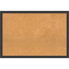 Mezzanotte Black Wood Framed Corkboard, Natural Cork