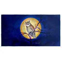 Betsy Drake Owl in Moon Beach Towel Multicolor