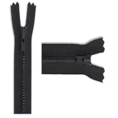 #3 Oxidized Brass Dress YKK Lightweight Zipper - Color: Black - Choose Your Length - Made in The United States (1 Zipper Per Pack) (30" Inches)