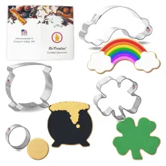 CookieCutter.Com Pot O' Gold St Patrick's Day Cookie Cutter 4 Pc Set - USA Tin Plated Steel