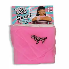50's Poodle Pink Adult Costume Scarf