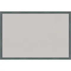Dixie Blue Grey Rustic Narrow Wood Framed Corkboard, Grey Cork
