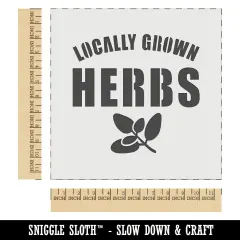 Locally Grown Herbs Gardening Wall Cookie DIY Craft Reusable Stencil