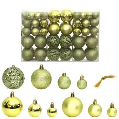 Christmas Baubles 100 pcs1.2" / 1.6" / 2.4" Light Green