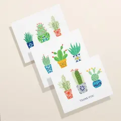 Succulent Thank You Card Set | All-Occasion Assorted Thank You Notes With Envelopes | 12, 24, 48, 96
