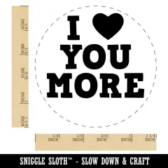 I Love Heart You More Rubber Stamp for Stamping Crafting Planners