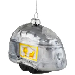 Northlight Teardrop Camper Glass Christmas Ornament - 4.25" - Silver