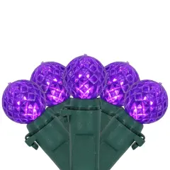 Northlight LED G12 Berry Christmas Lights - Purple - 16' Green Wire - 50 ct