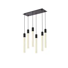 Weston 6 lights pendant in black