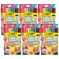 Silly Scents&trade; Smash Ups Slim Washable Scented Markers, 10 Per Pack, 6 Packs