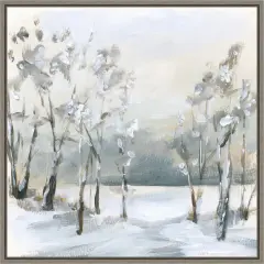 Snowy Winter Trees by Katrina Pete Canvas Wall Art Print Framed