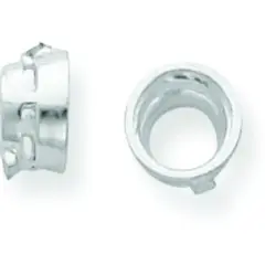 14K White Gold Round Stone Seat Bezel Setting 4.1mm