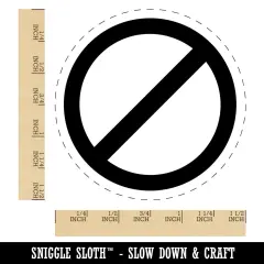 No Do Not Circle Solid Self-Inking Rubber Stamp for Stamping Crafting Planners Blue