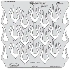 Iwata Artool Freehand Template - Flame-O-Rama Flame Dango