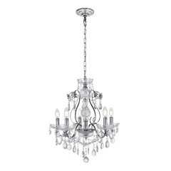Voltaire Collection Chandelier D22 H22 Lt:5 Chrome Finish