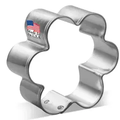 Scallop Flower Cookie Cutter 2.25 in - Made in the USA &ndash; By CookieCutter.Com - Tin Plate Steel