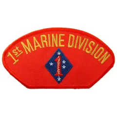 EagleEmblems PM1386 Patch-USMC,HAT,001ST DIV. (3x5.25'')