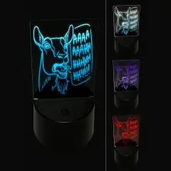 Screaming Goat 3D Illusion LED Night Light Sign Nightstand Desk Lamp