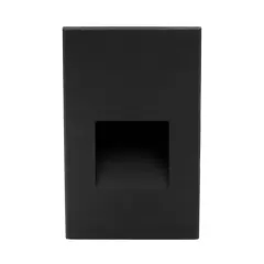 STW Series Vertical Wet Location LED Step Light Black Warm White