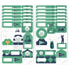 Big Dot of Happiness Par-Tee Time - Golf - Assorted Birthday or Retirement Party Gift Tag Labels - To and From Stickers - 12 Sheets - 120 Stickers