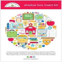 Doodlebug Design Shadow Box Insert Kit-School Days