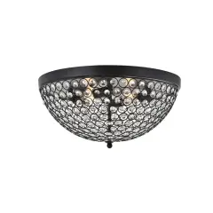 Taye 4 light Matte Black Flush Mount