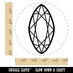Marquise Navette Cut Gem Diamond Jewelry Rubber Stamp for Stamping Crafting Planners