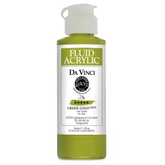 Da Vinci Fluid Acrylics - Green Gold, 4 oz bottle