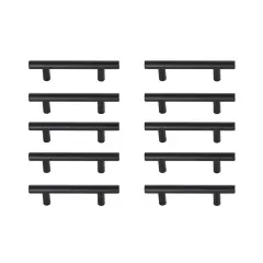 Quinn 3" Center to Center Matte Black Bar Pull Multipack (set of 10)