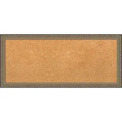 Parisian Silver Wood Framed Corkboard, Natural Cork