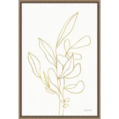 Rooted Florals V Gold by Becky Thorns Framed Canvas Wall Art