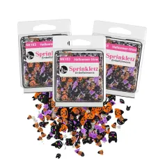 Buttons Galore Sprinkletz DIY Craft Embellishment Polymer Clay Pieces 36 Grams - 3 Packs of Halloween Glow