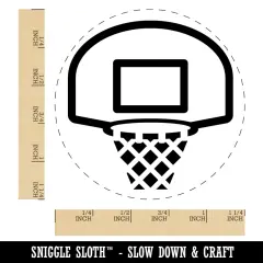 Basketball Hoop and Backboard Rubber Stamp for Stamping Crafting Planners