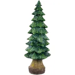 Northlight Glittered Pine Tree Christmas Decoration - 9.5" Green