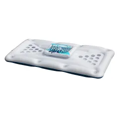 Northlight Floating Swimming Pool Pong Game with Built In Cooler - 76.5" White