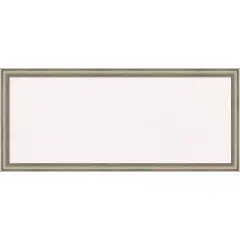 Salon Scoop Wood Framed Corkboard, White Cork Pewter