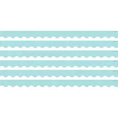 Pastel Blue Scalloped Border Trim, 35 Feet Per Pack, 6 Packs