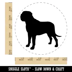 English Mastiff Dog Solid Self-Inking Rubber Stamp for Stamping Crafting Planners Blue