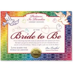 Bride To Be Certificate (Pack of 6)