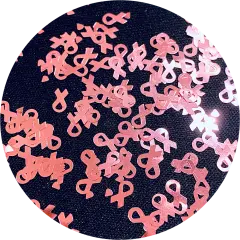 Polyester Glitter - Pink Ribbons Glitter Shapeby Glitter Heart Co.&trade;