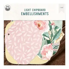P13 Light Chipboard Album Base With Papers 6"X6"-Mix and Match, Flowerish