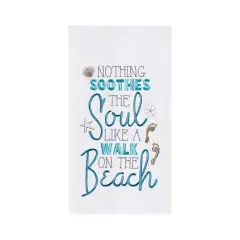 Walk On The Beach Flour Sack Kitchen Towel Dishtowel