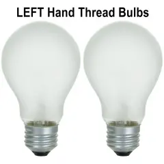 2PK - Sunlite 100w 120v A19 Left Hand Thread Medium Base Frost Light Bulb Warm White